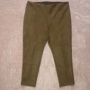 Loft Womens Cropped Faux Suede Leggings